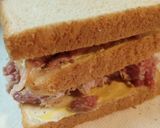 A picture of step 2 of Skye's cold leftover Cornbeef Sandwich.