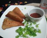 A picture of step 6 of Minced Bread cones 💖💖.