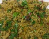 A picture of step 1 of Mediterranean Risotto rice.