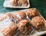 A picture of step 2 of Meatballs from scratch.