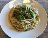 Foto del paso 4 de la receta: Espagueti sencillo (berberechos y judías)