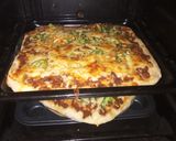A picture of step 6 of Mince meat pizza.