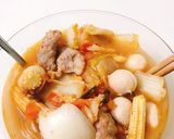 Hình bước làm 13 của món Lẩu kim chi cực dễ làm
