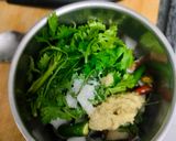 A picture of step 1 of Hariyali Green Chana Curry.