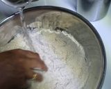 A picture of step 2 of Rajgira puri (faral).