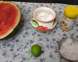 A picture of step 1 of Watermelon smoothie.