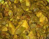 A picture of step 1 of Aloo or seam ka paratha.