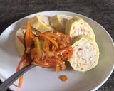 Foto langkah ke 30 dari resep Rollade Ayam dengan Saus Asam Manis | Yue’s Kitchen | “Our Channel”.