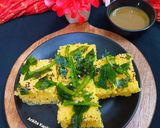 A picture of step 5 of Dhokla.