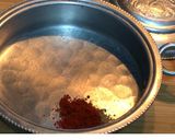 A picture of step 2 of Begun Bhaja.