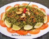 A picture of step 5 of Spinach Biryani.