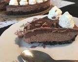 A picture of step 5 of No-bake Chocolate Cheesecake#myfavouriterecipe.