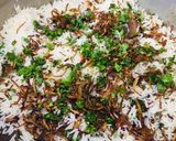 A picture of step 18 of Veal Biryani (Bachia ke gosht ki biryani).