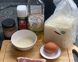 A picture of step 1 of Katsu sando.