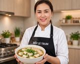 Hình bước làm 5 của món Canh hẹ đậu hủ trắng