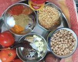 A picture of step 1 of Chole bhature.