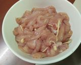 Hình bước làm 1 của món Ức gà xào ớt