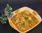 A picture of step 4 of Paneer do pyaza white gravi.
