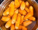 A picture of step 1 of Fresh turmeric sabzi.