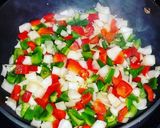 A picture of step 2 of Creamy Veggie Orzo.