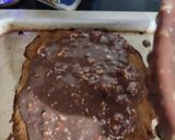 A picture of step 4 of Nutella cheese cake.