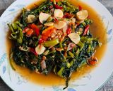 Foto langkah ke 4 dari resep Tumis Kangkung Bumbu Tauco.