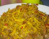 Foto langkah ke 3 dari resep Tumis kembang kates ayam suwir.