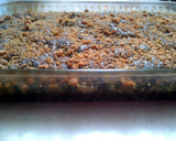 A picture of step 7 of Major's chocolate peanut butter cake.