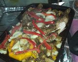 Foto del paso 3 de la receta: Pollo al horno con papas y calabacín!!😃