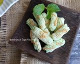 Foto langkah ke 10 dari resep Sagu Keju Pandan 2 Warna (Putih Telur).