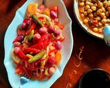 Foto del paso 19 de la receta Garbanzos y langostinos con reducción de las cabezas