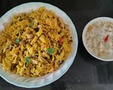 A picture of step 8 of Mushroom potato biryani.
