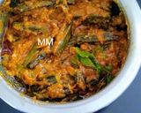 A picture of step 9 of Bhindi/Okra Gravy Masala.
