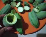 A picture of step 1 of Chingri Potoler Dolma(Stuffed Parwal).