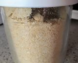 A picture of step 2 of Vegan "parmesan".