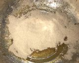 A picture of step 2 of Caffe latte(hot milk coffee).