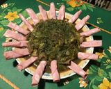 Une image de l'étape 15 de Soleil de fondue de poireaux au jus de sanglier et mortadelle de Bologne.
