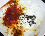 A picture of step 6 of Jain Punjabi Chole Paratha with Dahi Tikhari.