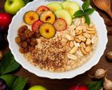 عکس مرحله 4 از دستور اوتمیل کره بادام زمینی و دانه چیا