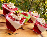 عکس مرحله 4 از دستور پودینگ وانیلی با ژله انار