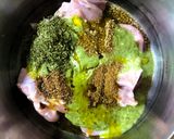 A picture of step 2 of Green Mutton Curry.