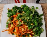 Salat aus Möhre Frühlingszwiebel und Feldsalat Rezeptschritt 4 Foto