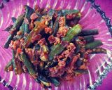 A picture of step 6 of Tawa fry bhindi.
