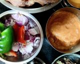 A picture of step 1 of Mutton Jalfrezi.
