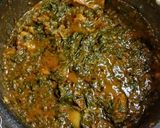 A picture of step 5 of Mutton spinach fenugreek potato.