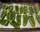 A picture of step 1 of Mushroom Stuffed Jalapeños.