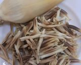 A picture of step 1 of Banana flower asian style.
