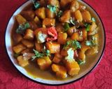 A picture of step 3 of Pumpkin curry (South Indian style).