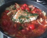 A picture of step 3 of Salmon pasta with tomato sauce 🎏.