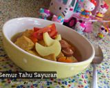 Foto langkah ke 4 dari resep Semur tahu sayuran (menu si kecil).